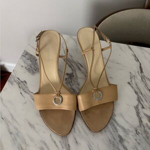 Vintage Burberry Nude Kitten Heels